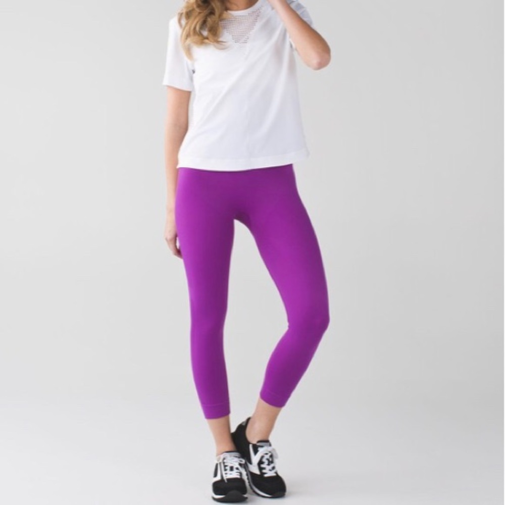 Lululemon Zone In Compression Legging Purple 4
